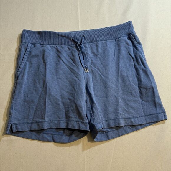 Ralph Lauren L-RL Active Shorts 100% Cotton Womens Size Large Blue Cut Off - Picture 1 of 8